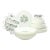 1970s Vintage 40-Piece Milk Glass Dinnerware Set Service 8 Holly Christmas For Sale