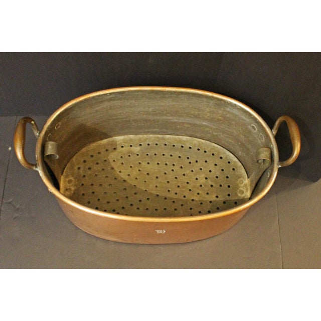 Circa 1860 English Large Oval Copper Fish Boiler For Sale - Image 4 of 7