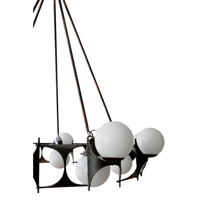 Brutalist Style Chandelier, 1950s For Sale - Image 11 of 17