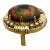 10Ct Oval Shape Black Australian Opal Cocktail Ring 14 Kt Yellow Gold, Size 6.5 For Sale