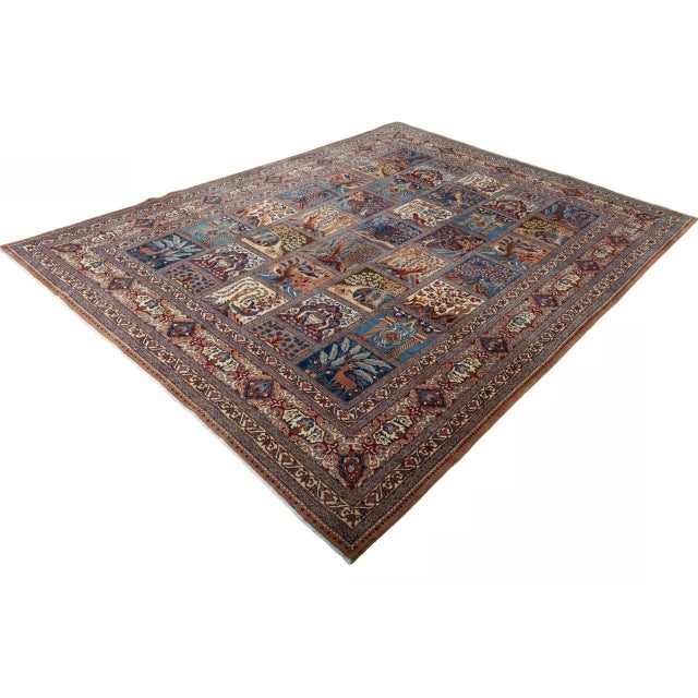 A true masterpiece of traditional knotting art! This impressive Kashmar rug impresses with its elaborate garden motifs in...