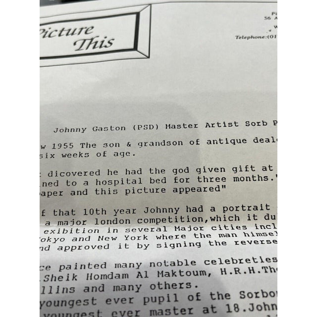 J Gaston, Portrait of Don Gianni Cononico, Head of Catholic Church, Palermo, 20th Century, Oil on Board, Framed For Sale - Image 12 of 13