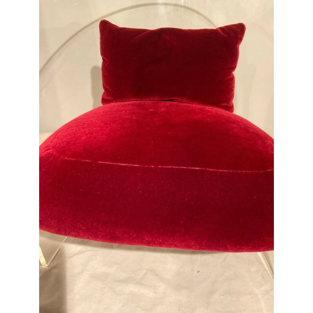 Lucite Barrel Chair By Pace For Sale - Image 9 of 10