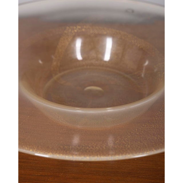 1980s Vintage Murano Glass Decorative Plate with Gold Leaf by V. Nason & C., 1980s For Sale - Image 5 of 8