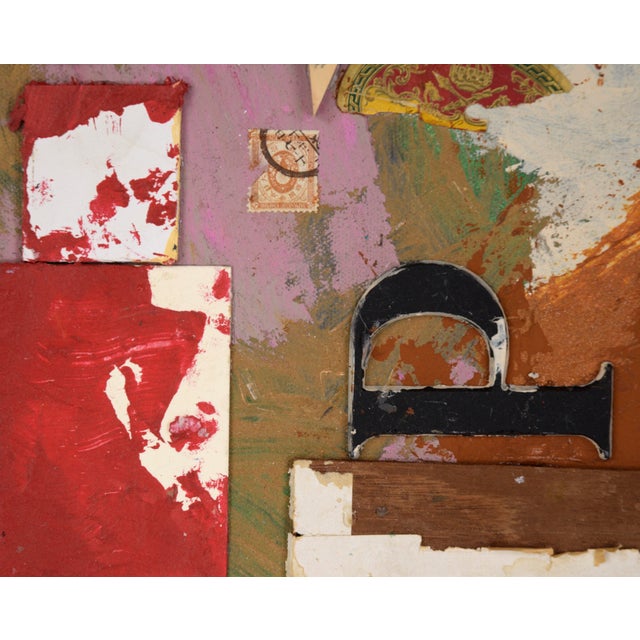 Abstract Expressionism Assemblage #4 (Letters, Glass Slides, and Wood) by Michael Pauker For Sale - Image 3 of 7