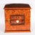 This is a stylish vintage burr elm table top cigar humidor cabinet, mid-20th century in date. The square cabinet features...