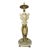 Large Antique Ornate Hand Carved Figural Alabaster Cast Iron Electric Table Lamp For Sale