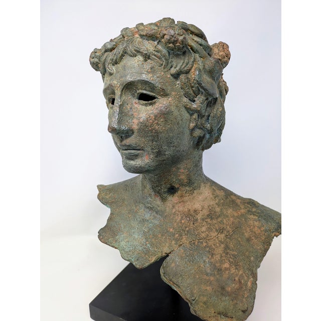 19th Century Greco-Roman Bronze Bust: Bacchus/Dionysus For Sale In Portland, OR - Image 6 of 9