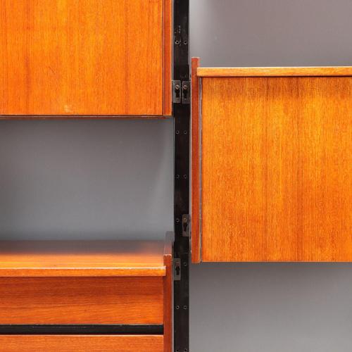 Brown Floor-to-Ceiling Bookcase, 1960s For Sale - Image 8 of 15