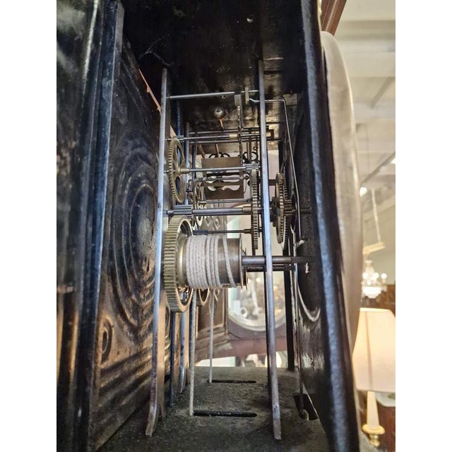 Wood Floor Clock in Walnut For Sale - Image 7 of 12