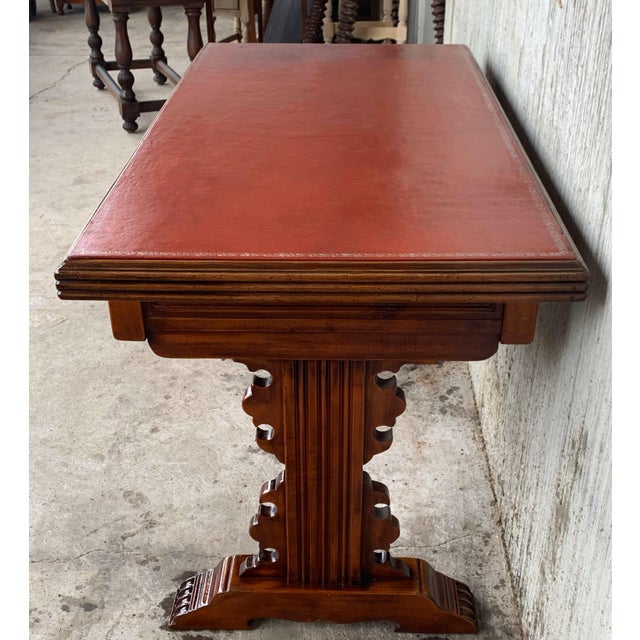 Early 20th Century Early 20th Century Spanish Colonial Desk or Console Table with Two Drawers Signed by Valentí For Sale - Image 5 of 18