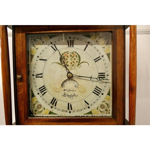 Wood 19th Century Welsh Country Oak Long Case Clock by Wm Jones of Llanfyllin For Sale - Image 7 of 16