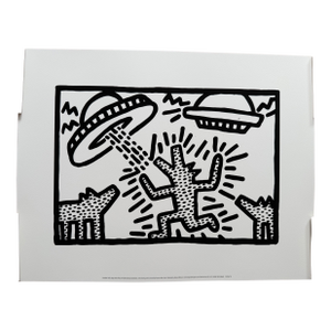 Keith Haring (1958-1990), Untitled, 1982 (Dogs With UFO's), Copyright Keith Haring Foundation, Licensed by Artestar New York, Printed in the Uk