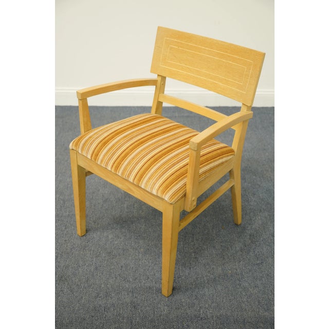 Bernhardt Bernhardt Furniture Blonde Contemporary Modern Dining Arm Chair For Sale - Image 4 of 10