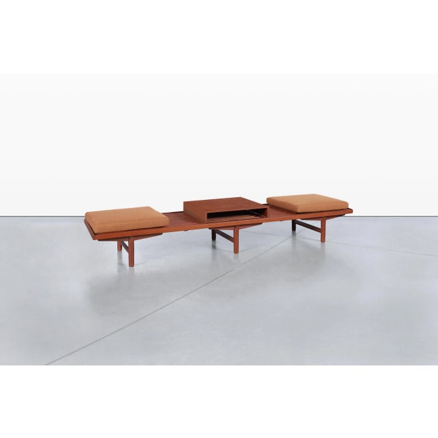 Wood Norwegian Teak Modular Bench/Coffee Table by Gerhard Berg for Westnofa For Sale - Image 7 of 12