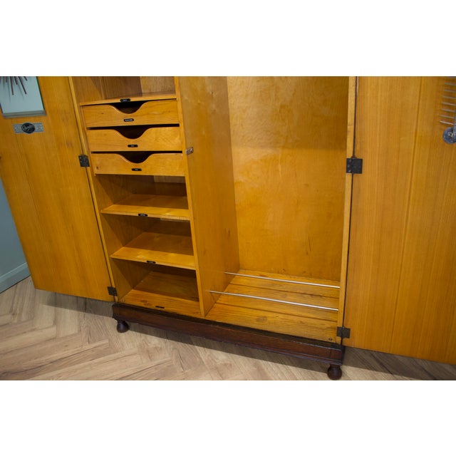 Vintage Art Deco Oak Wardrobe from Compactum, 1930s For Sale - Image 11 of 14