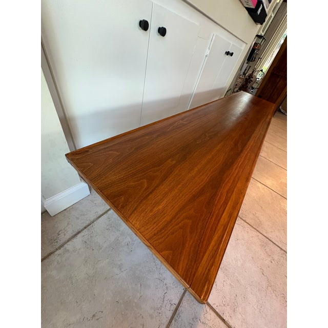 Vintage Mid Century Modern Drexel Declaration Solid Walnut Bench / Coffee Table by Kipp Stewart For Sale - Image 11 of 16