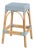 Robias 30 in. Seat Height Rectangular Rattan Backless Bar Stool, Baby Blue/ Natural Rattan Frame For Sale
