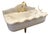 Classic Carrara Marble Floating Console Sink For Sale