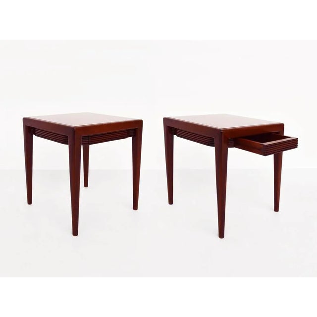 Wood Nightstands with Hidden Drawer by Osvaldo Borsani for Atelier Borsani Varedo, Italy, 1950s, Set of 2 For Sale - Image 7 of 7