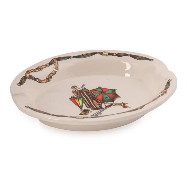 Vintage 20th Century Italian Ceramic Ashtray from Gucci, 1980s For Sale - Image 3 of 13
