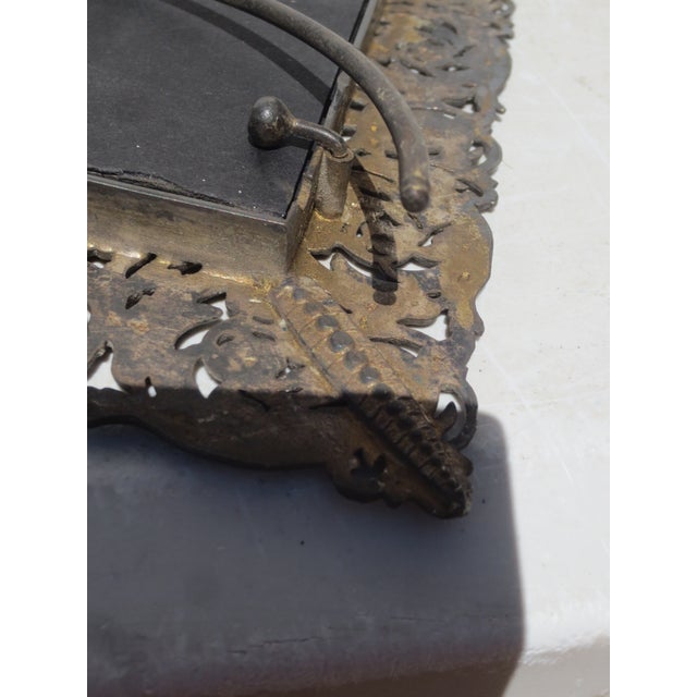 Metal Circa 1900 Silverplate Metal Frame For Sale - Image 7 of 9