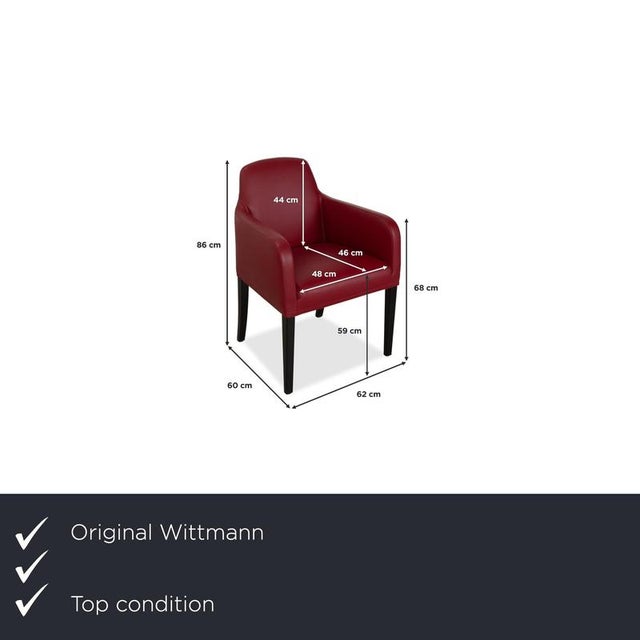 Wittmann Alma Ensemble: Classic Elegance with a Red Accentuation. This set of six chairs from the traditional Austrian...