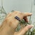 2.29 Ct Blue Sapphire and Ruby Handmade 925 Sterling Silver Ring, Size 7 For Sale - Image 10 of 15