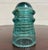 Industrial Vintage Hemingray 9 Aqua or Teal Glass Insulator For Sale - Image 3 of 6