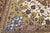 Vintage Persian Tabriz Square Area Rug, Hand-Knotted Wool & Silk, Fine Medallion Floral Pattern, Ivory & Brown, 7x7 For Sale - Image 15 of 16