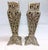 Up for sale is an exquisite pair of antique Victorian reticulated nickel-plated brass vases. Each vase features a unique...