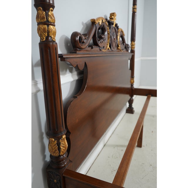 French Francesco Molon Mahogany King Size Poster Bed For Sale - Image 3 of 17