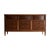 Vintage Ward Walnut Nine-Drawer Triple Dresser With Fluted Details For Sale