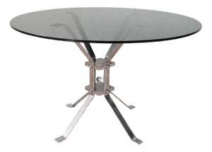 Italian Chrome & Glass Coffee Table, 1970s