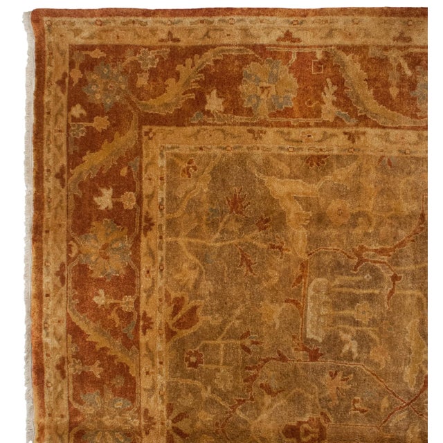 New Gold Wash Indian Oushak Design Rug - 9'9" X 13'3" For Sale - Image 4 of 12