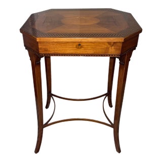 19th Century Italian Marquetry Occasional Table With Lift Top For Sale
