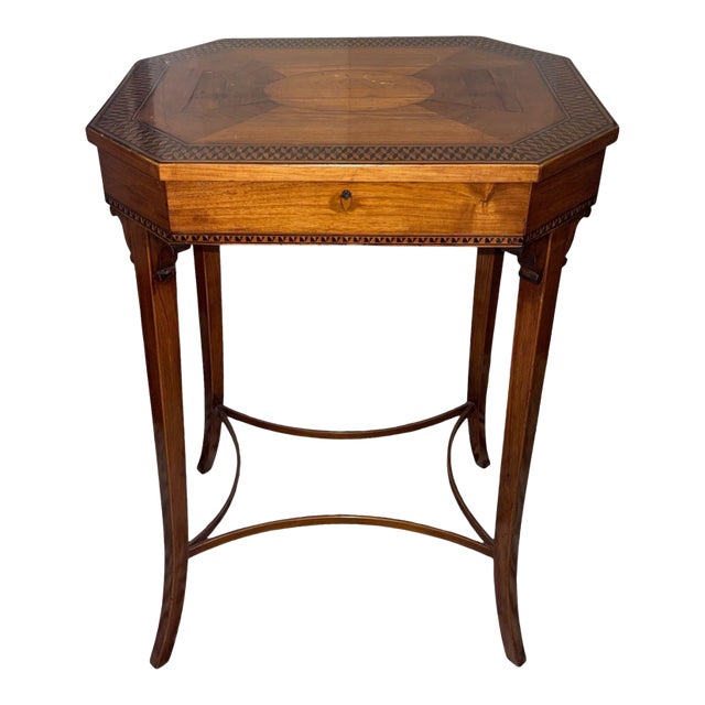 19th Century Italian Marquetry Occasional Table With Lift Top For Sale