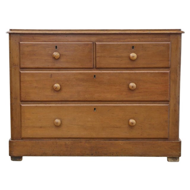 Antique Victorian Pine Chest of Drawers, 1800s For Sale - Image 4 of 9