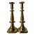 1970s Solid Brass Tall Brutalist Candlestick Holders - a Pair For Sale