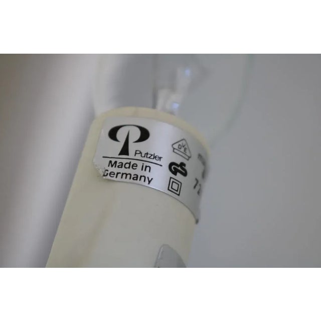 White Space Age Shell Satin Opal Glass Table Lamp from Peill & Putzler, 1970s For Sale - Image 8 of 9