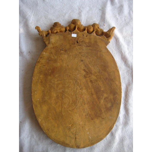 18th Century Pair of Gild Carved Wood Coat of Arms For Sale - Image 12 of 12