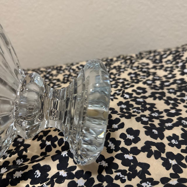 Vintage-Style Clear Glass Compote Pedestal Bowl For Sale In New Orleans - Image 6 of 10