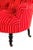 Wood French Button Back Red Stripe Armchair For Sale - Image 7 of 11