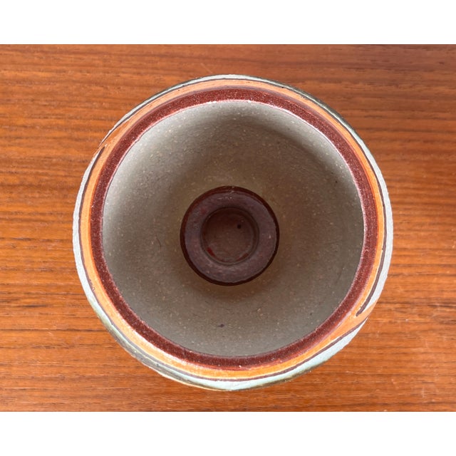 Mid-Century Modern Danish Studio Pottery Candleholder and Box with Lid from Søholm, 1960s, Set of 2 For Sale - Image 5 of 18