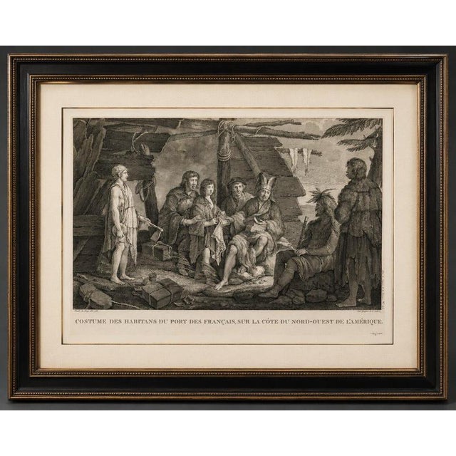 La Pérouse Alaska Tlingit Costume Engraving – French Expedition, 1797 A rare and historically significant late 18th-...