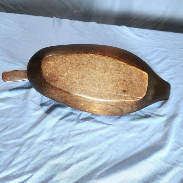 Vintage Carved Hardwood Duck Decoy For Sale - Image 9 of 9