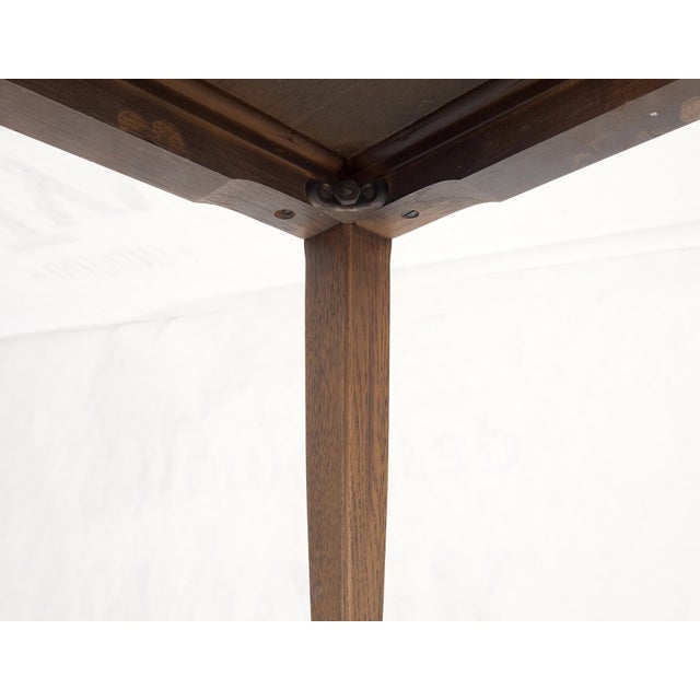 Mid-Century Modern Pair of Mid Century Modern Square Walnut Side End Tables Removable Legs MINT! For Sale - Image 3 of 12