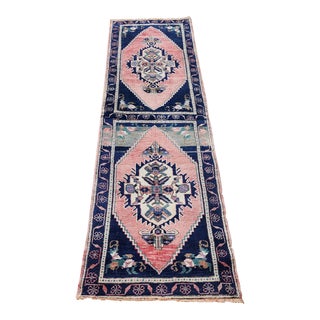 1970s Turkish Long and Narrow Runner Rug 1'10'' X 6'7'' For Sale