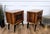 Gold Mid-Century Art Deco Italian Nightstands with Walnut Glass Top, 1950s, Set of 2 For Sale - Image 8 of 10