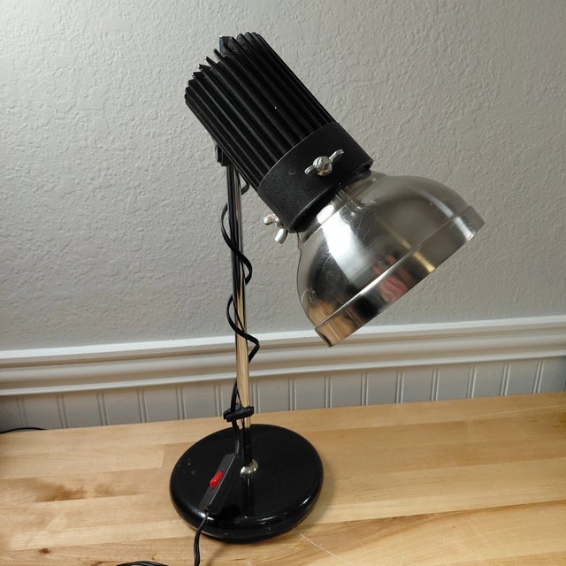 Vintage Industrial Articulating Adjustable Metal Desk Lamp For Sale In Houston - Image 6 of 6